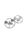 Sephira Rose Hoop Earrings - Noctex - Mysticum Luna 2022, Accessories, accessory, california, Crossed Roses Alt Goth Hoops, Faire, rose, roses Earrings