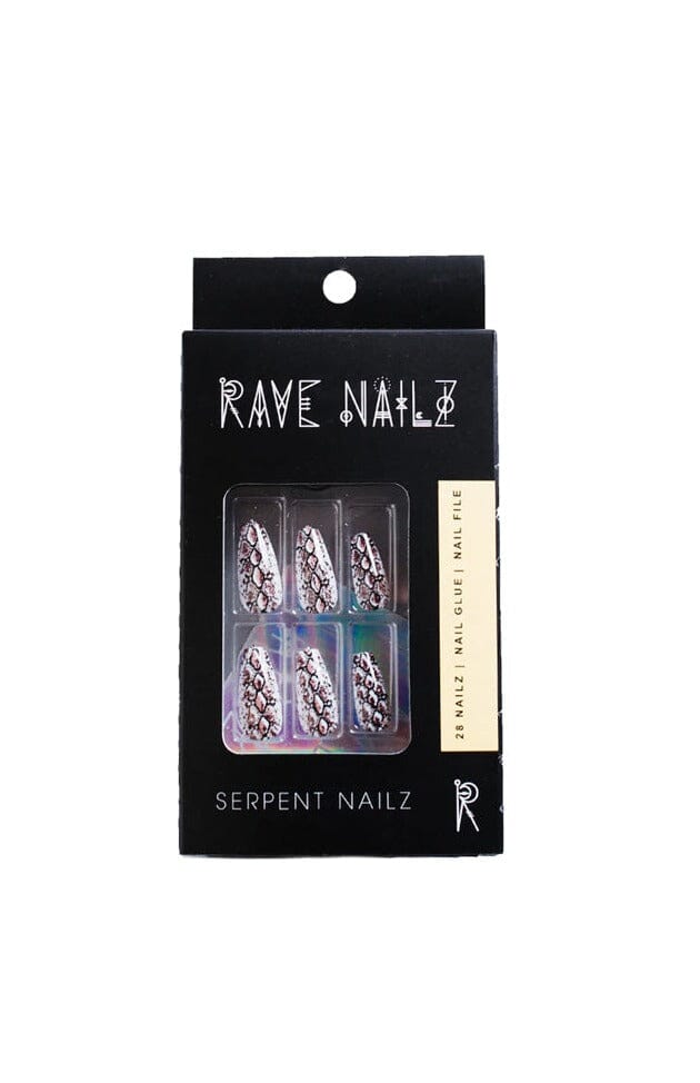 Serpent - Press On Nails - Noctex - Rave Nailz animal print, diy, Faire, snake, snakeskin Nails