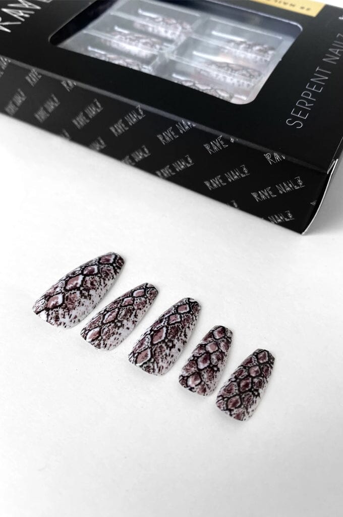 Serpent - Press On Nails - Noctex - Rave Nailz animal print, diy, Faire, snake, snakeskin Nails