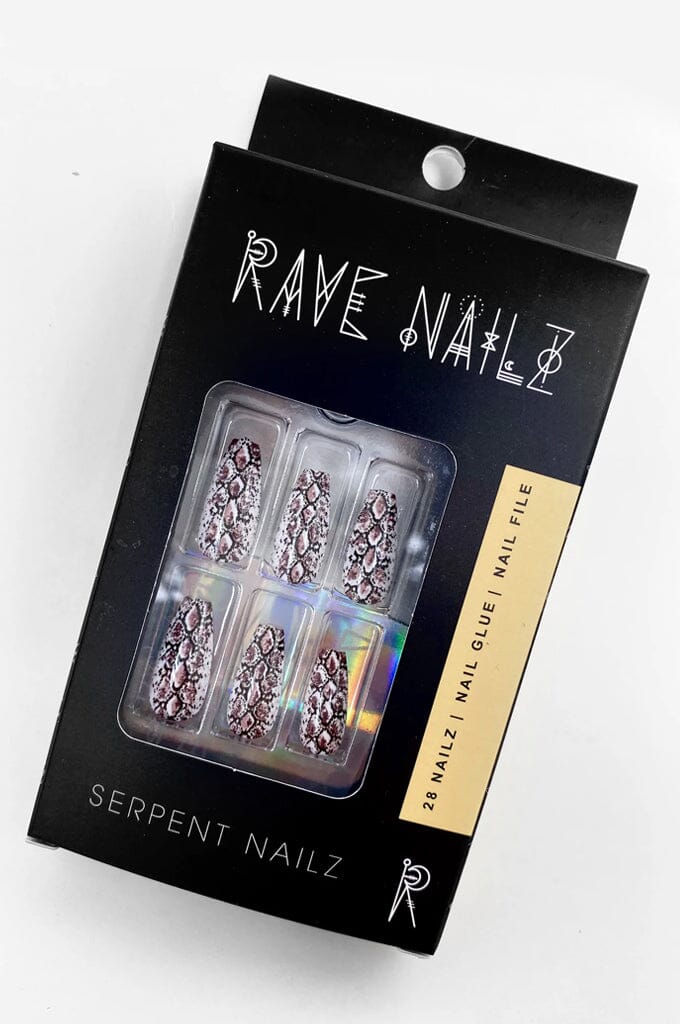 Serpent - Press On Nails - Noctex - Rave Nailz animal print, diy, Faire, snake, snakeskin Nails