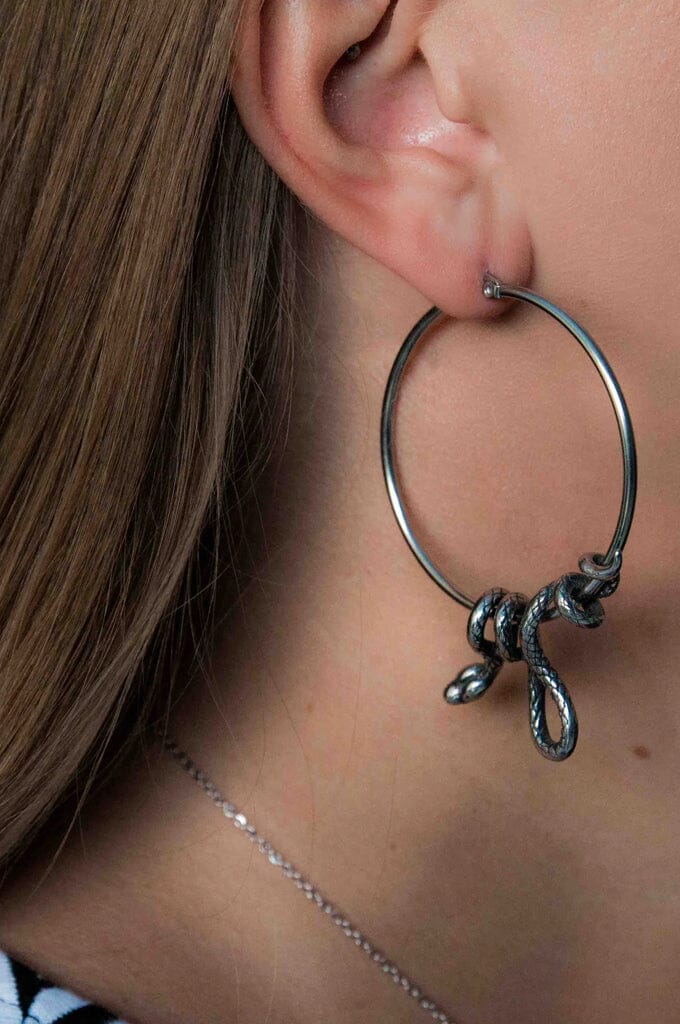 Serpent's Lair Snake Hoops - Noctex - Mysticum Luna 2022, Accessories, accessory, california, Faire Earrings