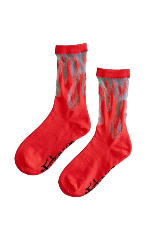 Sheer Flame Socks - Noctex - Ectogasm california, Faire Socks