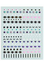 Stars In Your Eyes - Nail Art Stickers - Noctex - Deco Miami beauty, cloud, Cruelty free, evil eye, Faire, Lucky eye, Made in USA/Canada, nails, star, Turkish eye, Vegan, wink Nails