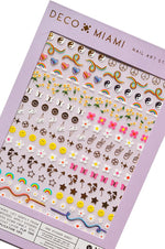 Stay Groovy - Nail Art Stickers - Noctex - Deco Miami 70s, beauty, butterfly, Cruelty free, disco ball, Faire, floral, flower, fuzzy dice, gold, hippy, Made in USA/Canada, mushroom, nails, pe