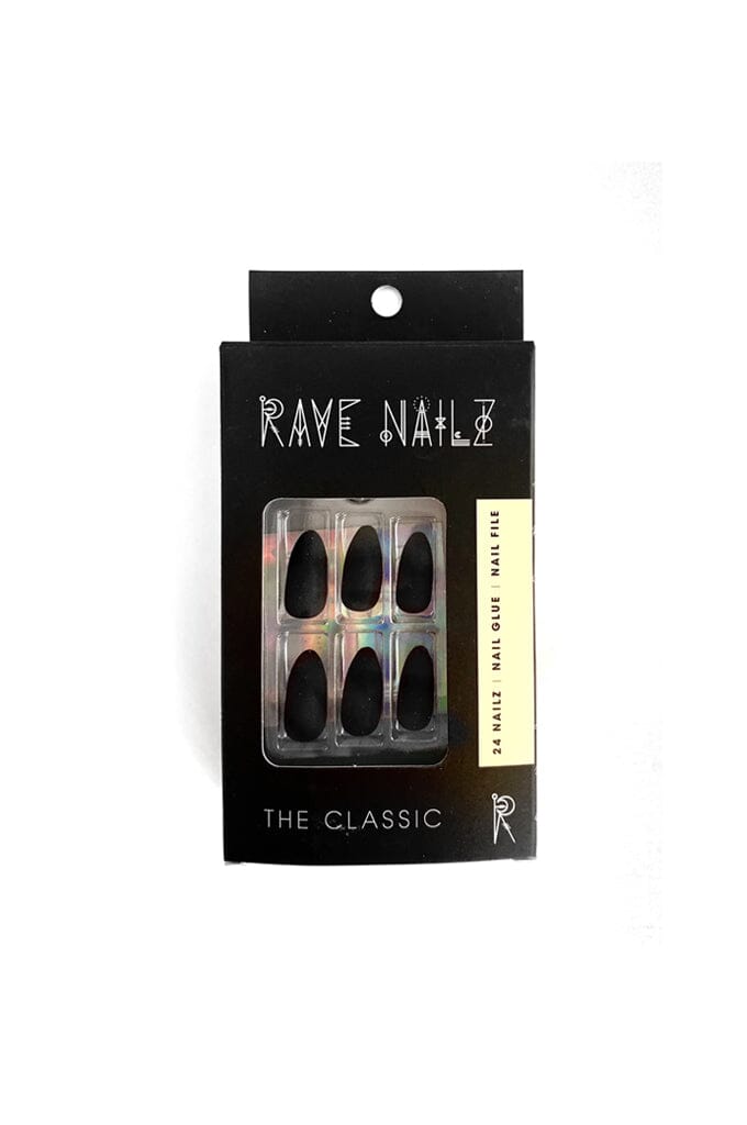 The Classic Black - Press On Nails - Noctex - Rave Nailz Black, black nails, california, Faire, nails Nails