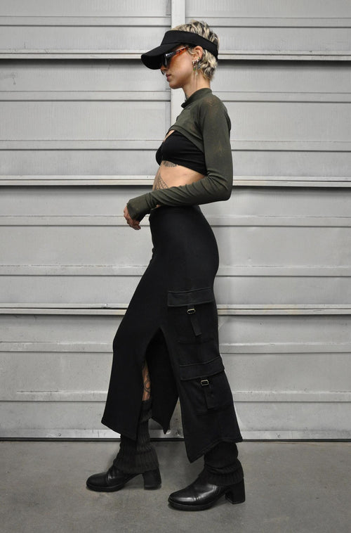 Trooper Cargo Skirt Midi Skirts NOCTEX 