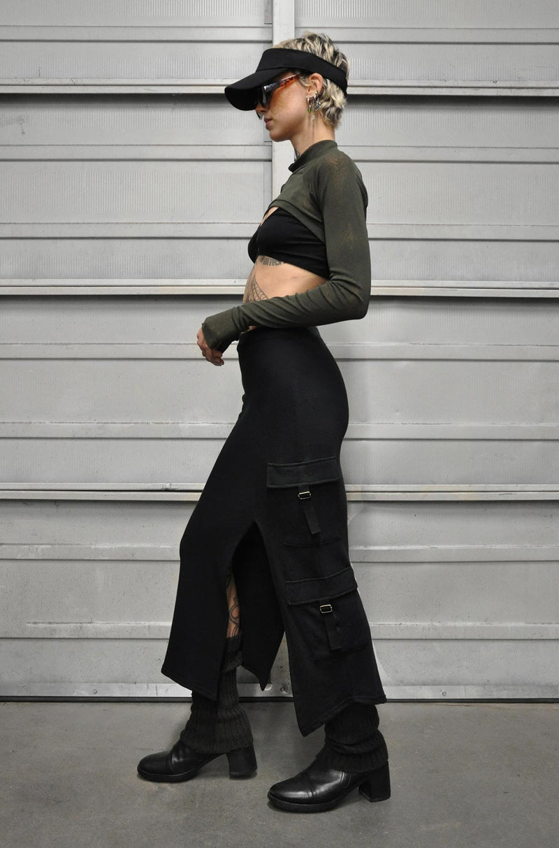 Trooper Cargo Skirt Midi Skirts NOCTEX 