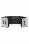 Leather And Steel Cuff 081 - Noctex - WILDHORN goth aesthetic, sale20 Bracelet
