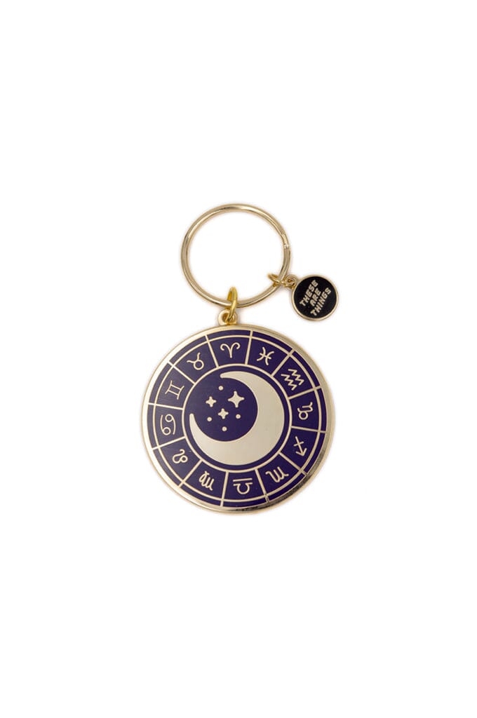 Zodiac Wheel Enamel Keychain - Noctex - These Are Things Faire Keychains
