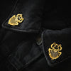 Gold Scarab Beetle Collar Pin Set Enamel Pin Ectogasm 
