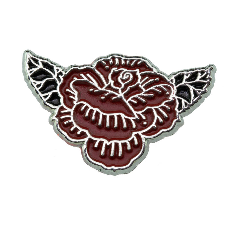 Red Rose Collar Pin Set - Noctex - Ectogasm Faire Enamel Pin