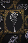 Gothic Anatomical Heart & Key Enamel Pin - in Black & Silver - Noctex - Ectogasm Faire Enamel Pin