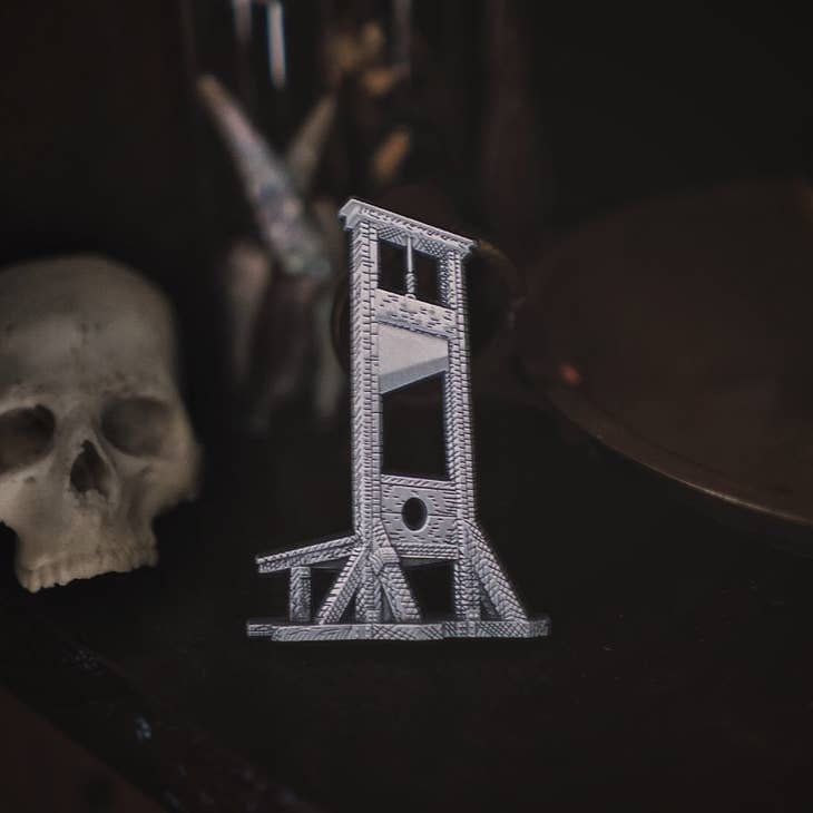 Guillotine Enamel Pin Enamel Pin Lively Ghosts 