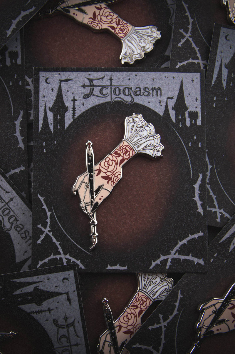 Ghostly Painting Hand Enamel Pin - Noctex - Ectogasm Faire Enamel Pin
